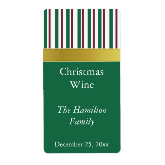 kerstwijnlabel etiket (Voorkant)