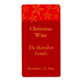 kerstwijnlabel etiket (Voorkant)