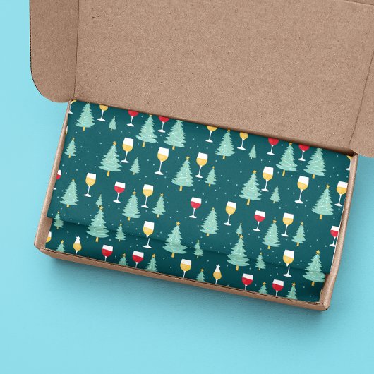 Kerstwijnliefhebber Tissuepapier