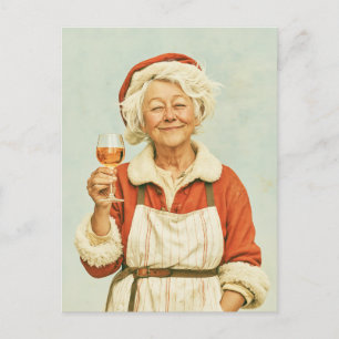 Kerstwijnpauze van mevrouw Claus Briefkaart