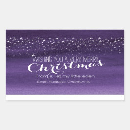 kerstwijnstickers rechthoekige sticker