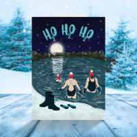 Kerstwild zwemmen met vrienden