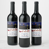 kerstwindenergie in Madrid Wijn Etiket (Flessen)