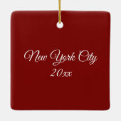 KerstWindows NYC Discount Store Fotografie Keramisch Ornament (Achterkant)