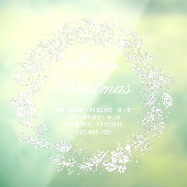 Kerstwinkel Decor Holiday Season White  Raamsticker (Vel 3)