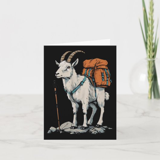 Kerstwinkel Mountain Goat Backpacker Camping Wande Kaart (Voorkant)