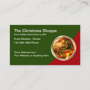 Kerstwinkel Thema Visitekaartjes