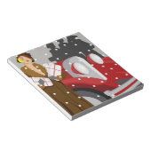 Kerstwinkelen in de sneeuw notitieblok (Schuin)
