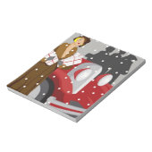 Kerstwinkelen in de sneeuw notitieblok (Linkerzijde)