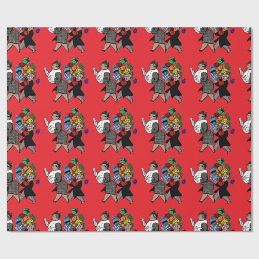 Kerstwinkelen met de Missus Cadeaupapier (Vlak)