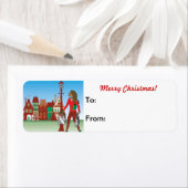 Kerstwinkelen met mode geklede tassen etiket (Insitu)