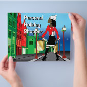 Kerstwinkelen met mode geklede tassen flyer (Hand)