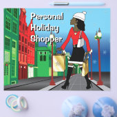 Kerstwinkelen met mode geklede tassen flyer (Enkel)