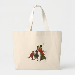Kerstwinkelen met ouderwetse charme, leuk voor het grote tote bag