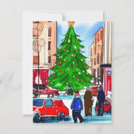 Kerstwinkelen Notitiekaartje