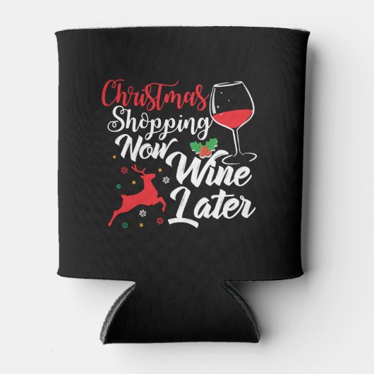 Kerstwinkelen Nu Wijn Later Blikjeskoeler (Voorkant)