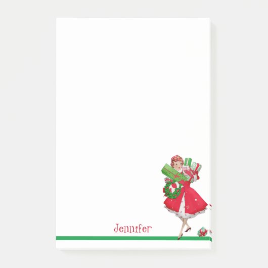 Kerstwinkelen op hoog niveau Naam toevoegen Gift Post-it® Notes (Voorkant)