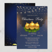 kerstwinkels Blauwe Kerstmis Company Kaart (Voorkant / Achterkant)