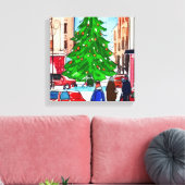 kerstwinkels canvas afdruk (Insitu (Woonkamer))
