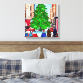 kerstwinkels canvas afdruk (Insitu (Slaapkamer))