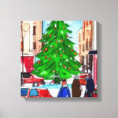 kerstwinkels canvas afdruk (Voorkant)