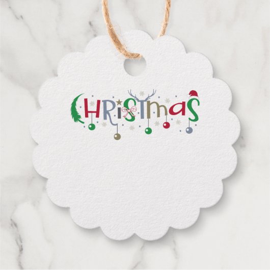 Kerstwinkels en teksten van Antlers Bedankjes Labels (Achterkant)