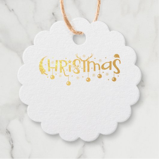 Kerstwinkels en teksten van Antlers Bedankjes Labels (Voorkant)