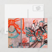 kerstwinkels feestdagenkaart (Voorkant / Achterkant)