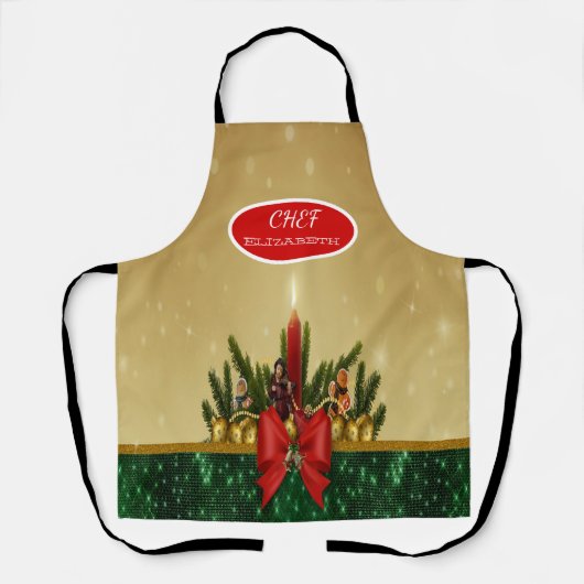 Kerstwinkels Holiday Schort (Voorkant)