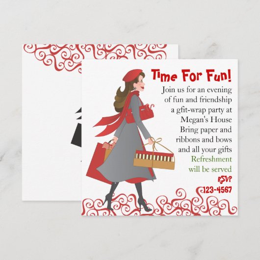 kerstwinkels kaart (Voorkant / Achterkant)