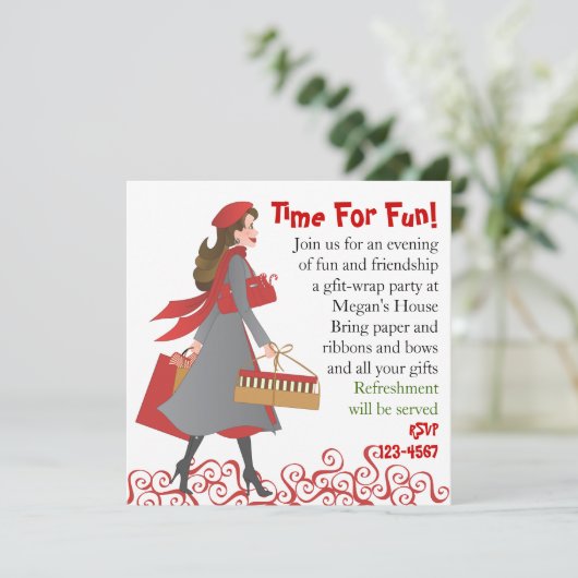 kerstwinkels kaart (Staand voorkant)