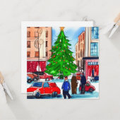 kerstwinkels kaart (Voorkant / Achterkant in situ)