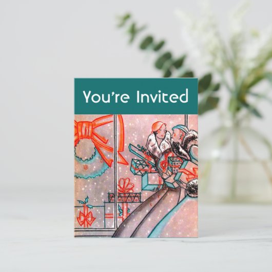 kerstwinkels kaart (Staand voorkant)