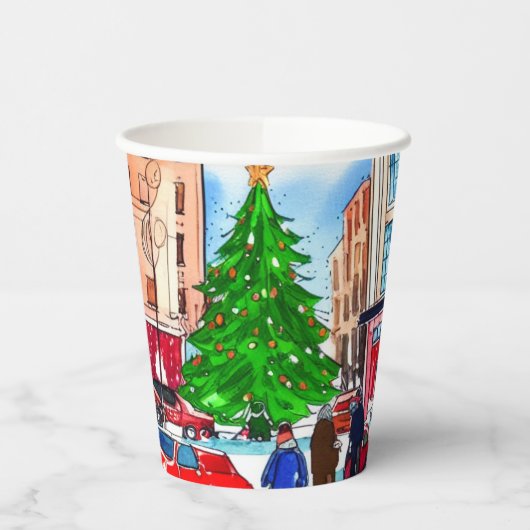 kerstwinkels papieren bekers (Links)