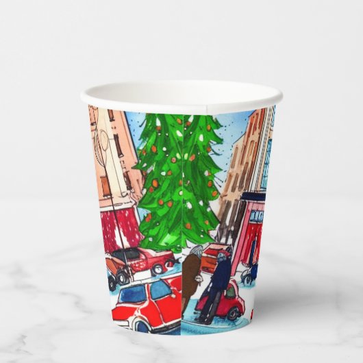 kerstwinkels papieren bekers (Rechts)