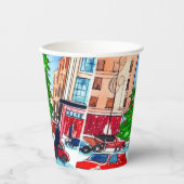 kerstwinkels papieren bekers (Voorkant)