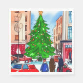 kerstwinkels servet (Voorkant)