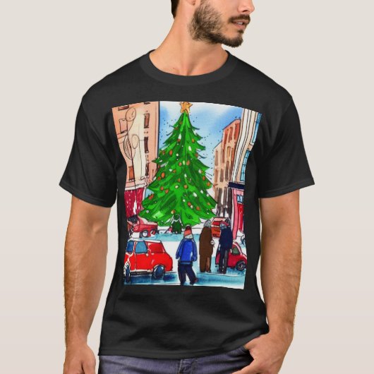 kerstwinkels t-shirt (Voorkant)