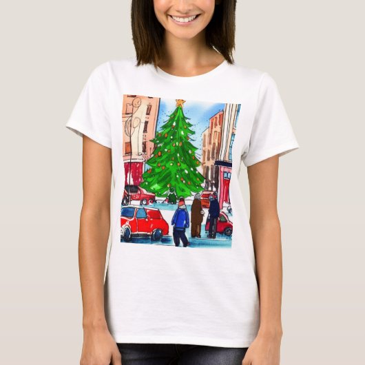 kerstwinkels t-shirt (Voorkant)
