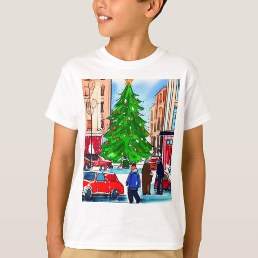 kerstwinkels t-shirt (Voorkant)