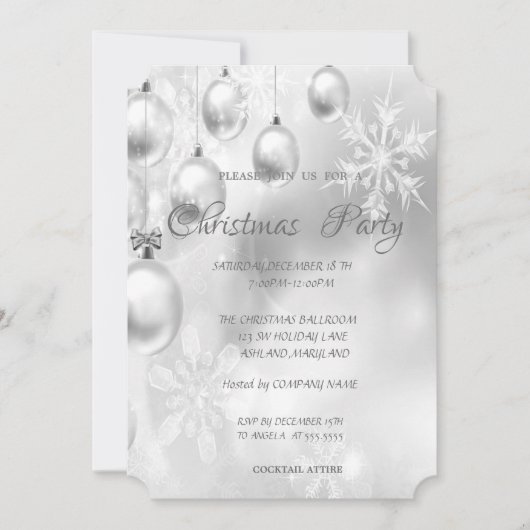 Kerstwinkels, Wineglass, CorporateKerstparty Kaart (Voorkant)