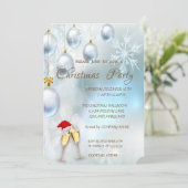 Kerstwinkels, Wineglass, CorporateKerstparty Kaart (Staand voorkant)