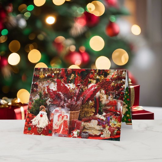 Kerstwinkelscherm Sinterklaas in Red Holiday Card Feestdagen Kaart