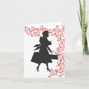 Kerstwinkeltje Silhouette Kaart
