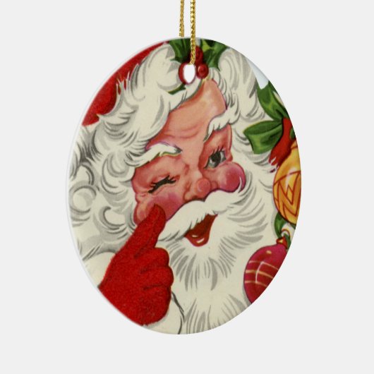 kerstwinnares: Santa Holiday Keramisch Ornament (Rechts)