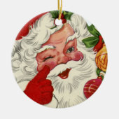kerstwinnares: Santa Holiday Keramisch Ornament (Voorkant)