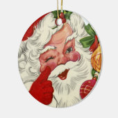 kerstwinnares: Santa Holiday Keramisch Ornament (Links)