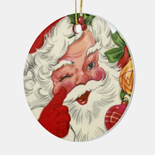 kerstwinnares: Santa Holiday Keramisch Ornament (Links)