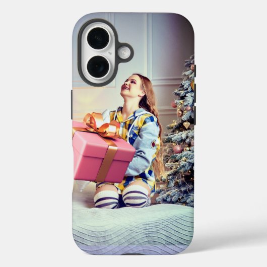 Kerstwinter afbeelding met een meisje iPhone / iPa Case-Mate iPhone Case (Achterkant)