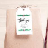 Kerstwinter Baby shower Cadeaulabel